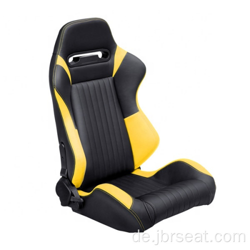 Schwarzes und gelbes verstellbares PVC mit Autositz